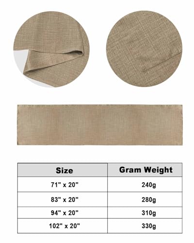 Sabolny Brown Farmhouse Bed Runner Scarf - Cal King Bed Throw (102x20)