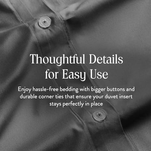 Luxury Sateen Duvet Cover - Full/Queen Size, Slate Grey