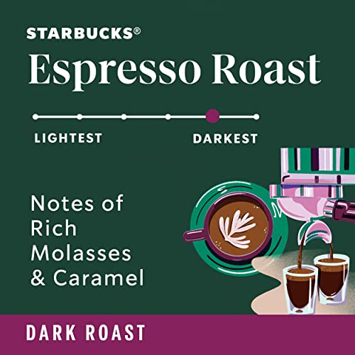 Dark Roast Espresso Whole Bean Coffee, 100% Arabica Beans - 18 oz