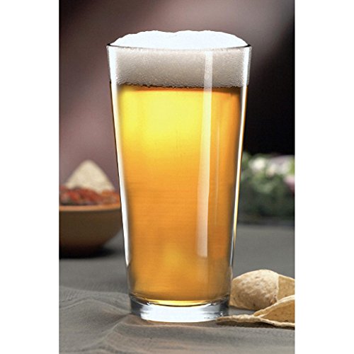 16oz Pint Glass with DuraTuff Heat-Treated Rim for Beer and Cocktails