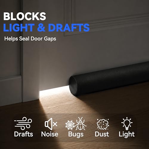 Double-Sided Under Door Draft Stopper 38" - Noise & Cold Air Seal Strip