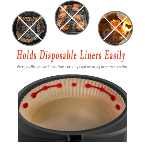 Magnetic Air Fryer Parchment Paper Clips - 12-Pack Heat-Safe Silicone