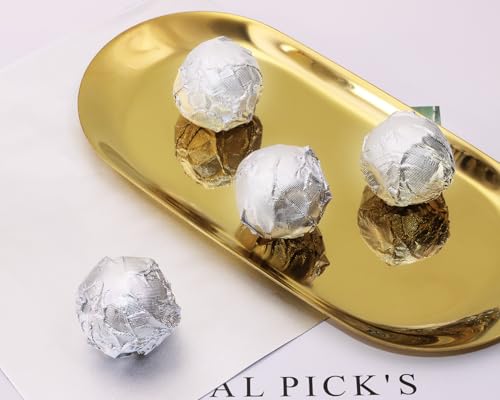 Silver Foil Candy Wrappers 6x6 Inch Pack of 100 for Chocolates & Gifts