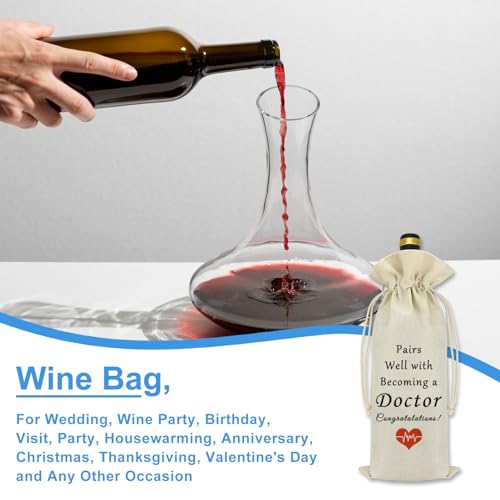 Mikela Doctor Gifts for Men Women Style 1 Wine Bag - Retirement, Birthday, Medical Graduation