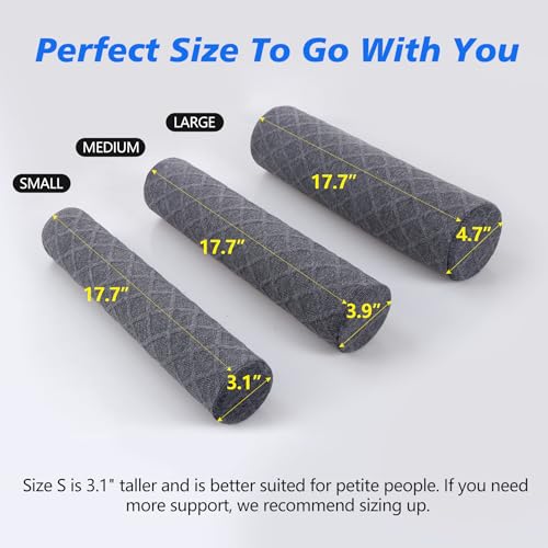 Memory Foam Neck Roll Pillow - Ergonomic Cervical Support for Sleep