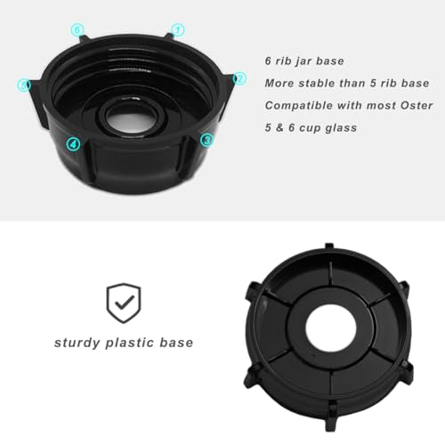 Blender Replacement Kit with 4-Point Blade, Jar Base, and Seal Gaskets