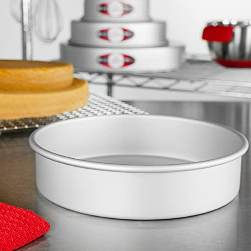 Anodized Aluminum Round Cake Pans Set - 8 x 2 Inch, 2-Piece Bakeware