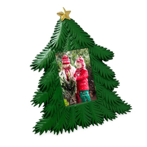 Isaac Jacobs 2x3 Christmas Tree Picture Frame - Rectangular Photo Window