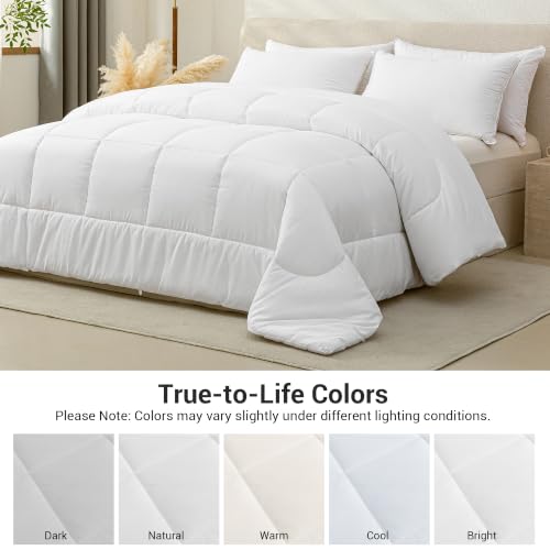 Queen Size Comforter Duvet Insert - Soft Microfiber, Breathable & Machine Washable