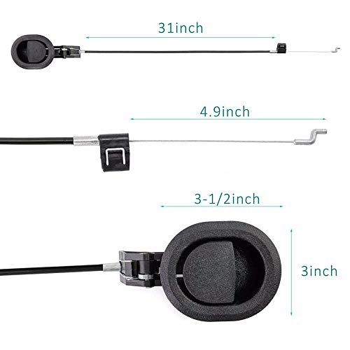 Universal Recliner Release Pull Handle with Cable - 4.9" Exposed Cable