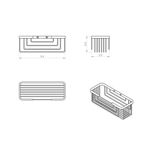 Gedy Wire Shower Basket, Chrome