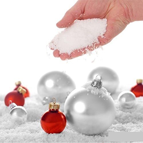 Instant Fake Snow Powder (40 Pack) - Reusable Artificial Snow for Holiday Decor