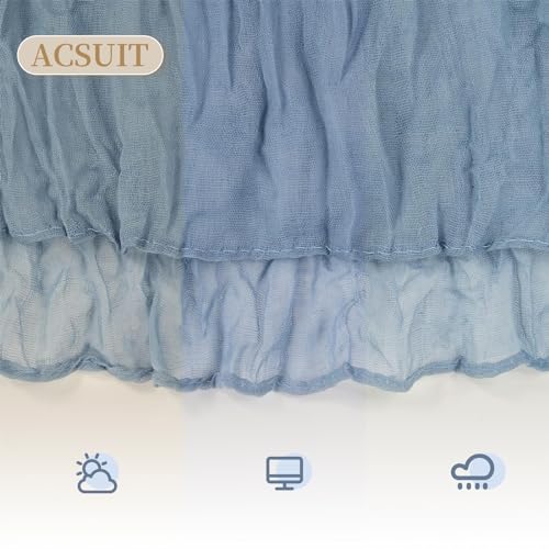 4-Pack Dusty Blue Cheesecloth Table Runners, 20 x 120 Inch Gauze Boho Decor