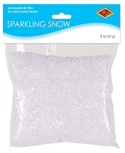 Sparkling Artificial Snow - 2 oz White Holiday Craft Decor