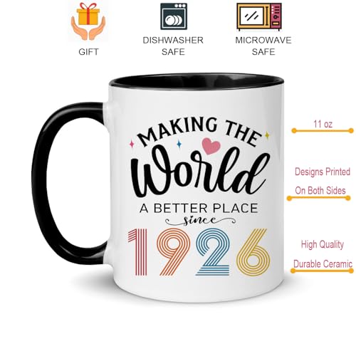 100th Birthday Coffee Mug for Women & Men - 11 oz Funny Gift for 1926 Celebrations