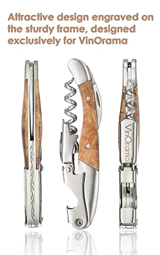 VinOrama Rosewood Waiters Corkscrew & Bottle Opener 3-in-1 Professional Bar Tool