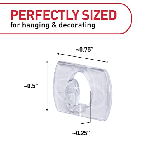 Command Clear Mini Light Clips, 45 Clips & 54 Strips, Damage-Free String Light Hangers