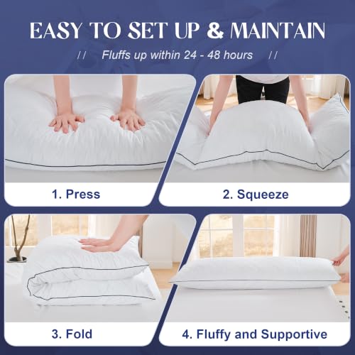 Memory Foam Body Pillow for Side Sleepers - 20 x 54 Inch, Soft & Breathable