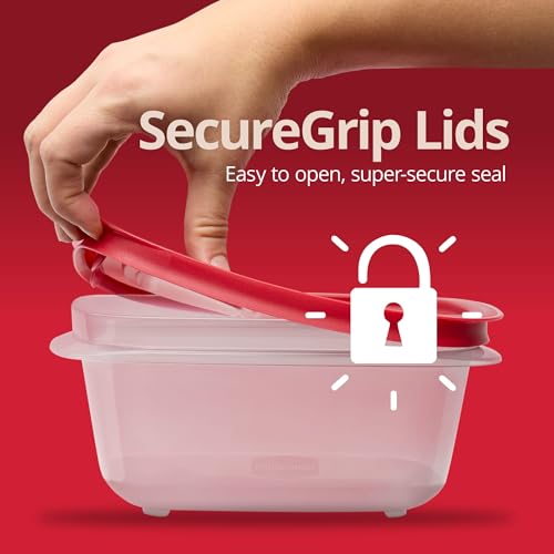 Stackable Plastic Food Storage Containers with Lids, 18-Piece Set