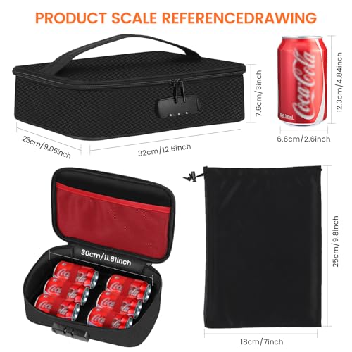 Lockable Storage Bag with Combination Lock - Medium Protective Travel Case