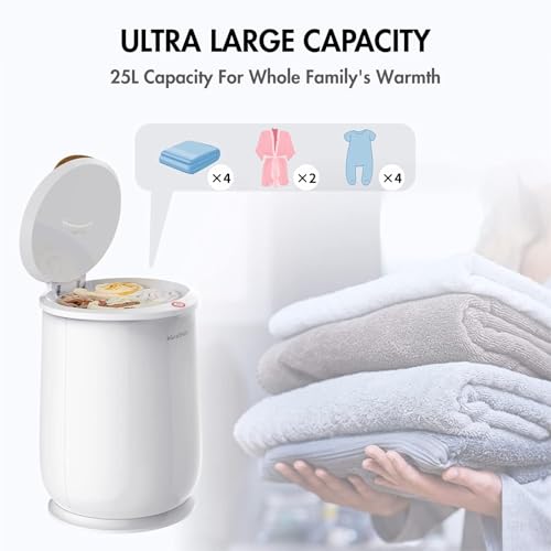 Ultra-Large Bucket Towel Warmer for Bathroom with Auto Shut-Off