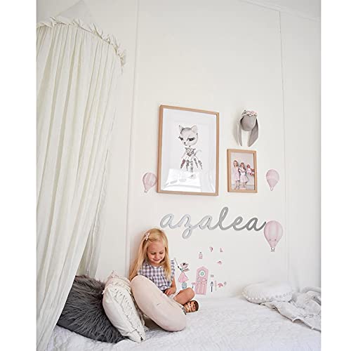 Kids Soft Cotton Bed Canopy with Frills - Hanging Reading Nook Tent (Beige)