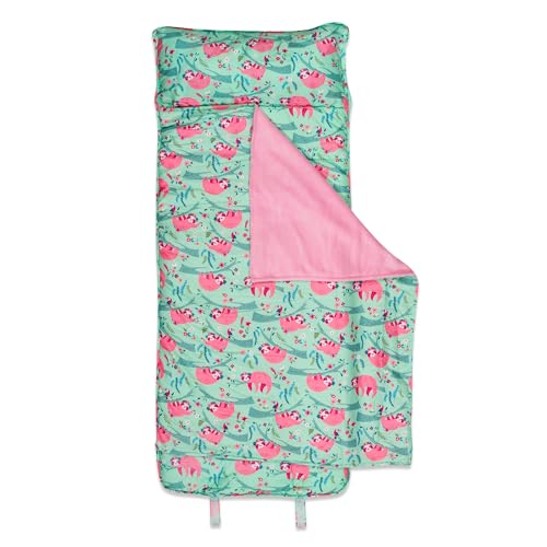 Stephen Joseph Toddler Nap Mat with Soft Blanket & Removable Pillow - Sloth, One Size