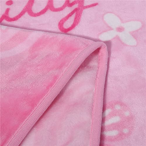 Cartoon Print Plush Throw Blanket, Soft Flannel Fleece for Kids & Adults