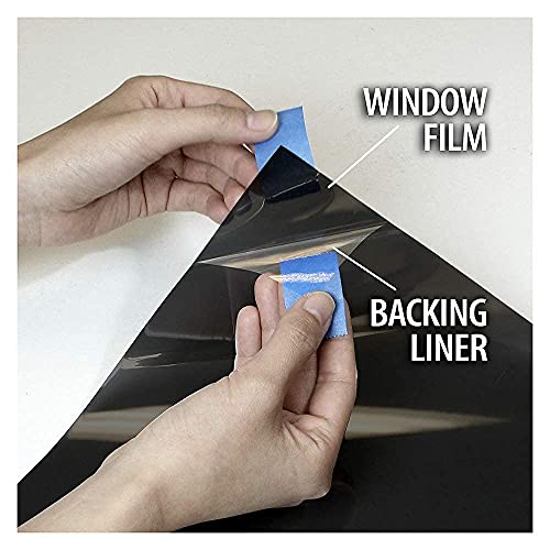 Daytime Privacy Window Film - Extra Dark Black, 36in x 12ft