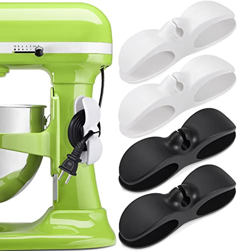 4-Pack Silicone Cord Organizer for Kitchen Appliances, Adhesive Cable Wrapper