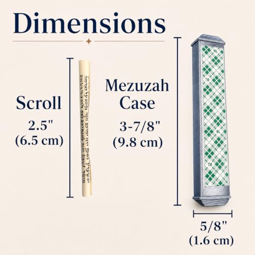 4-Inch Handcrafted Art Glass Mezuzah Case, Weatherproof Indoor Outdoor Mount