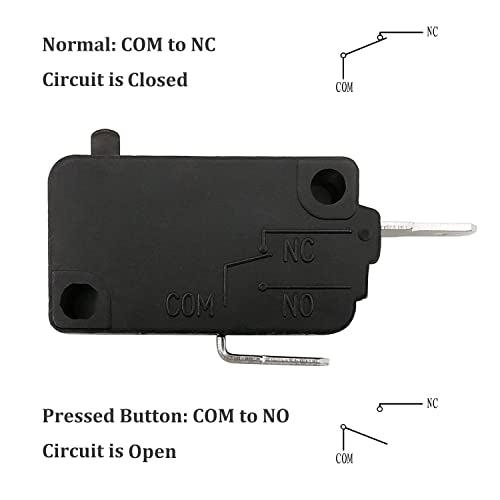 Microwave Door Switch Set, 16A 125VAC KW3AT-16, 2 Normally Open & 1 Normally Closed