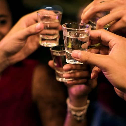 30 Pack Clear Shot Glasses Set with Heavy Base for Whiskey Vodka Tequila