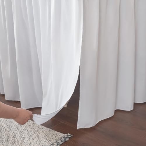 Twin XL Dorm Bed Skirt - 32 Inch Extra Long Drop Split Corner Ruffled Bedskirt