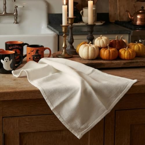 100% Cotton Flour Sack Towels 18x28 - 3 Pack Absorbent Dish & Craft Towels