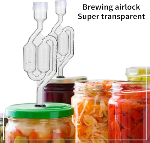Fermentation Air Lock Set with Stoppers and Grommets for Brewing Wine and Beer