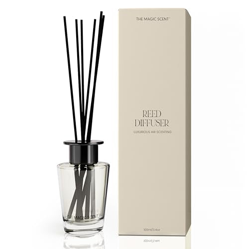 Mahogany & Teakwood Reed Diffuser Set - 3.4 Fl Oz Natural Home Fragrance