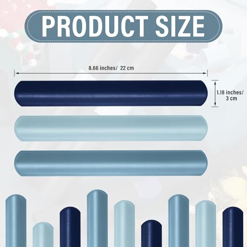 Wrapping Paper Roll Holder Slap Bands 18 Pcs PVC Blue