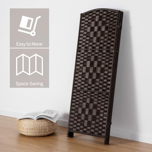 3-Panel Short Room Divider, 4FT Foldable Privacy Screen for Desk or Home