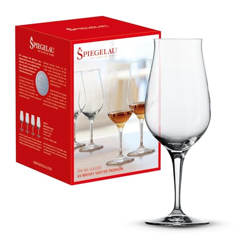 Spiegelau Premium Whiskey Snifter Set of 4 - 9.5 oz Modern Crystal Glasses, Dishwasher Safe, Professional Barware Gift