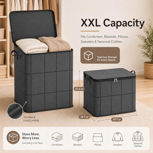 Extra Large Moving Storage Bag with Zipper and Reinforced Handles