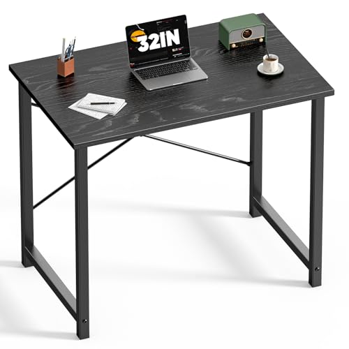 DUMOS 32 Inch Small Computer Desk, Sturdy Home Office Gaming Workstation