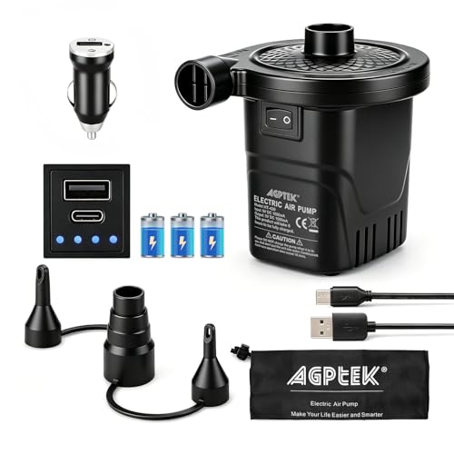 Rechargeable Portable Electric Air Pump, 4000mAh Quick-Fill Inflator