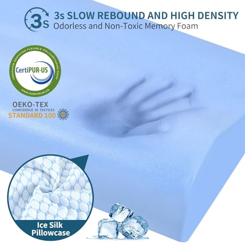 Ergonomic Cervical Pillow for Neck Pain Relief - Adjustable Memory Foam