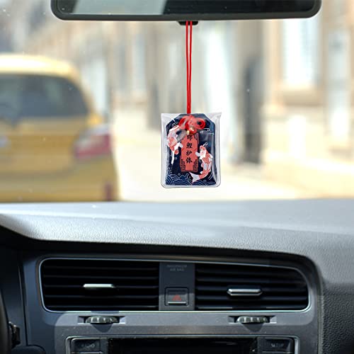 WEBEEDY 8 Pcs Japanese Omamori Amulet Lucky Charms for Career Love Wealth Safety - 4x6 cm