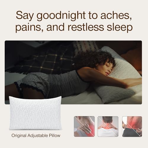Coop Original Adjustable Queen Pillow – Memory Foam Bed Pillow for Sleeping