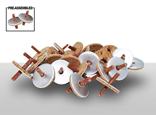 Round Floating Cotton Wicks with Cork Holders - 50 Count for Oil Cups