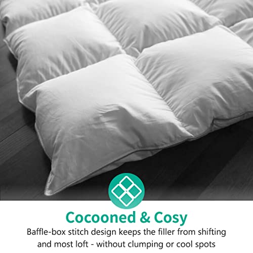 APSMILE Queen All Season Feather Down Fiber Comforter Duvet Insert - 750FP