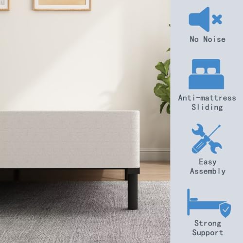7-Inch King Size Heavy Duty Metal Box Spring with Non-Slip Cover
