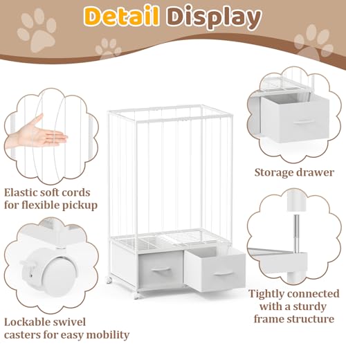 Extra Large Metal Stuffed Animal Storage Organizer - 53.5 Inch Tall Toy Tower
